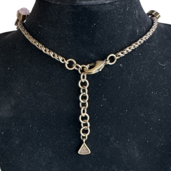 Silpada KR Swarovski Crystal & Genuine Moonstone Antiqued Brass Necklace - Picture 5 of 6